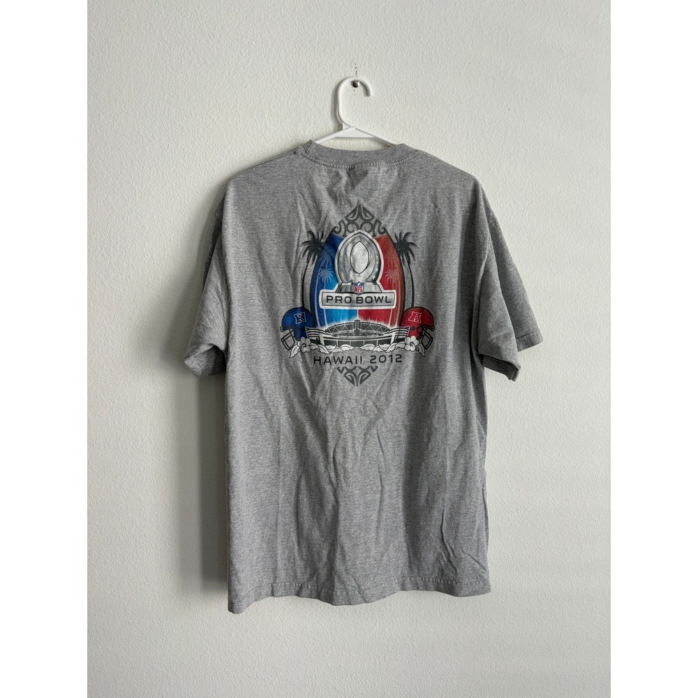 NFL Team Apparel Mens Pro Bowl Hawaii 2012 Graphic T-Shirt Gray Large